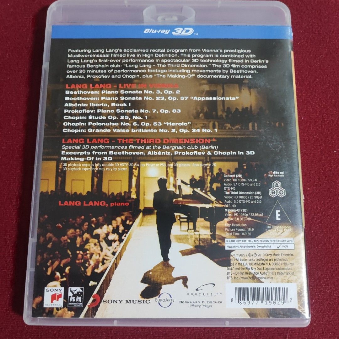 95％new 郎朗Lang Lang / Live in Vienna - (Blu-ray)DVD / 2010年Sony