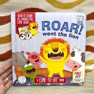 近新 精裝硬頁Roar 3D AR書 英文繪本 童書