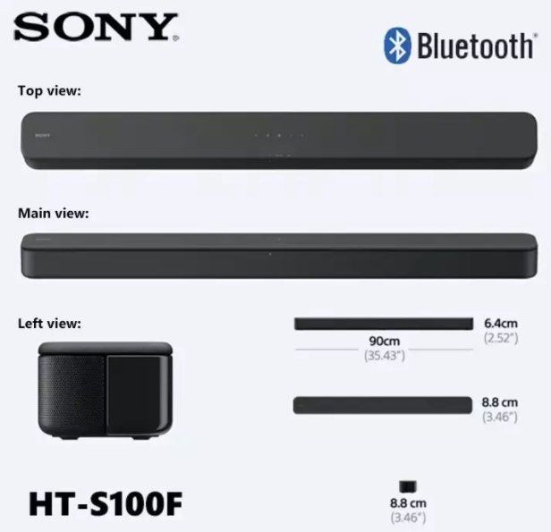 全新SONY HT-S100F soundbar, 音響器材, Soundbar、揚聲器、藍牙喇叭