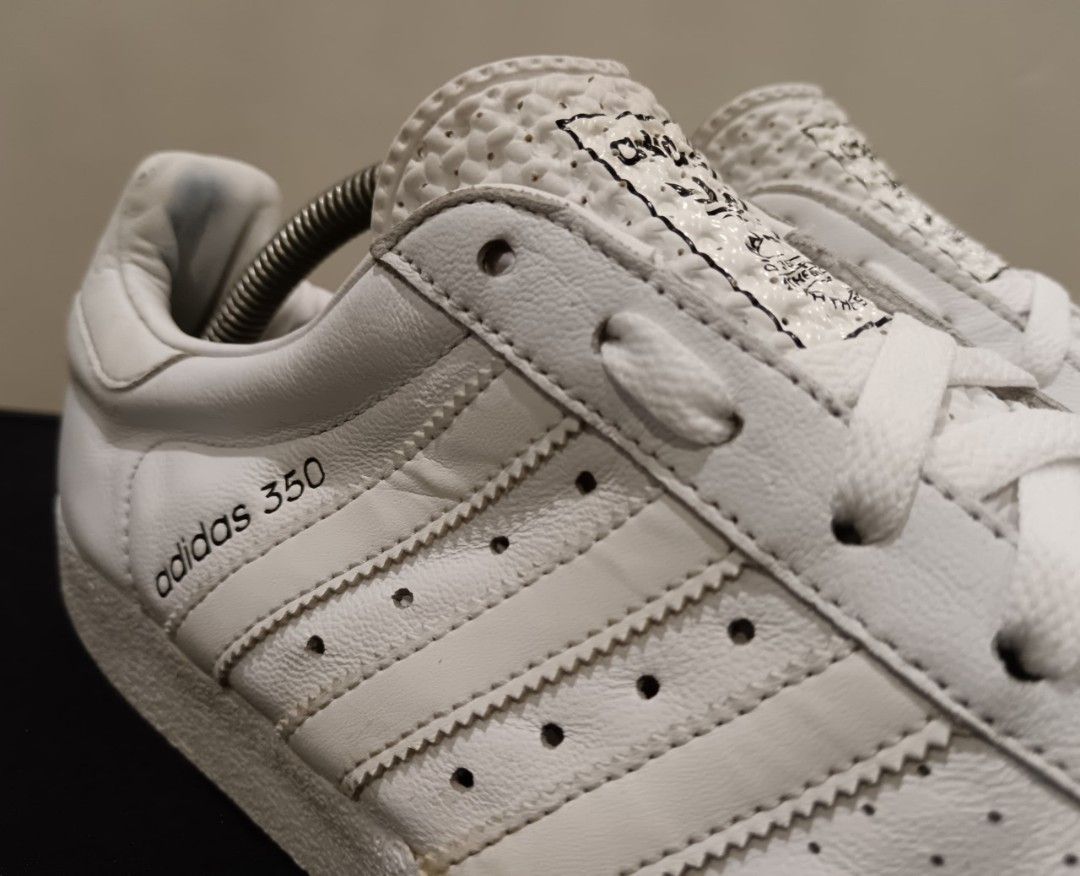 Adidas 350 leather white shop