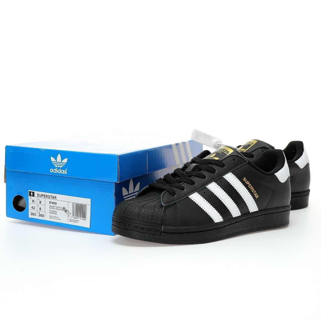 Adidas originals superstar online black