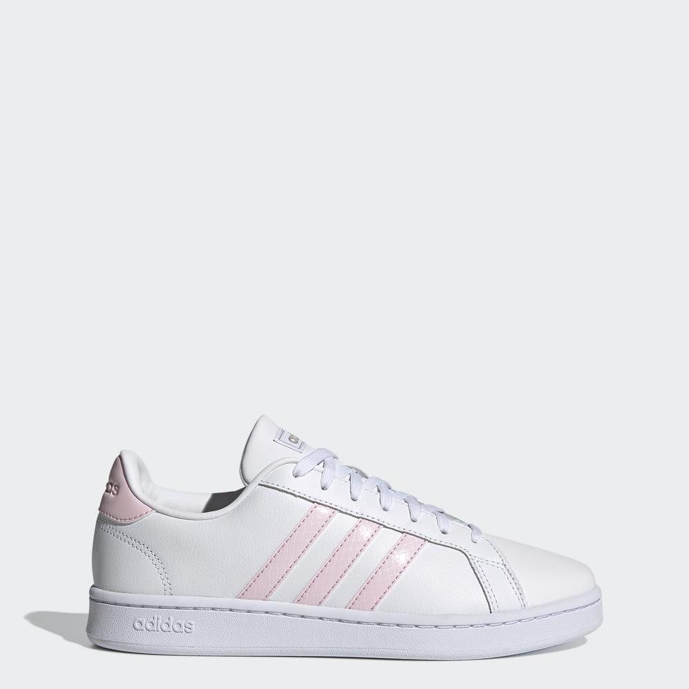 Adidas Tennis Grand Court Shoes Women Pastel pink and white