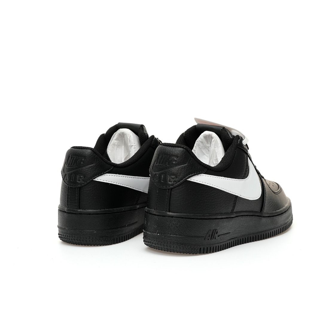 Air force 1 low black white swoosh on sale