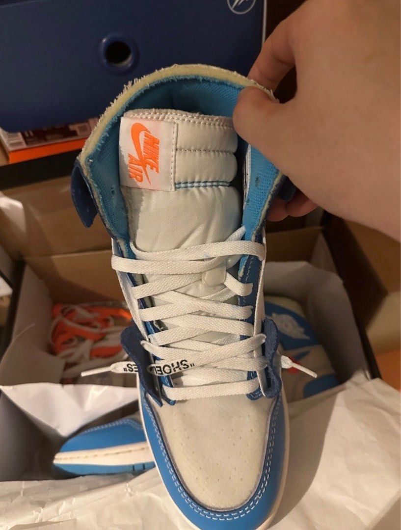Air jordan 1 deals off white unc fake