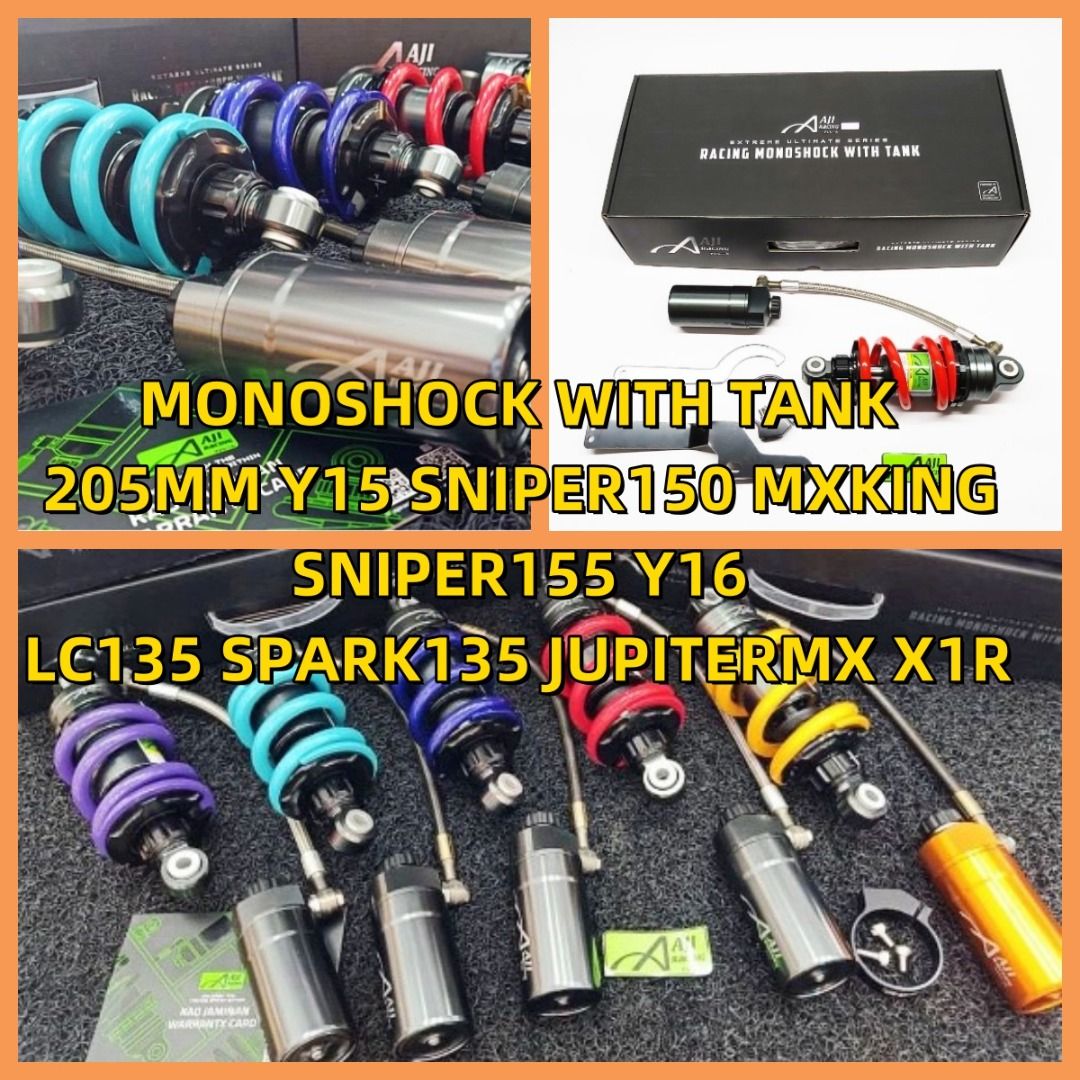 AJI RACING MONOSHOCK MONO WITH TANK ADJUSTABLE 205MM 200MM 225MM ...