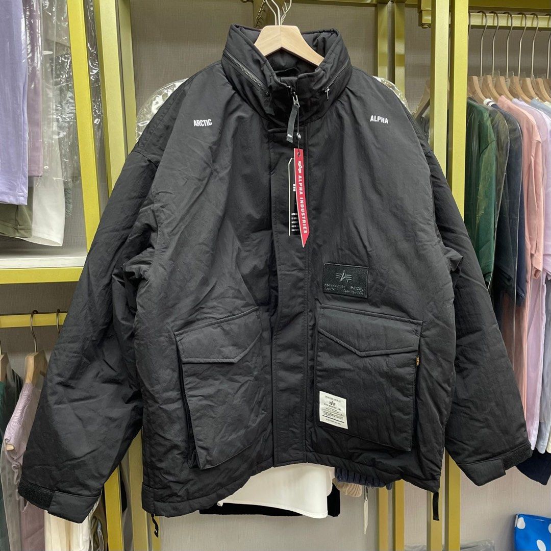 Alpha industries long mock neck jacket shop