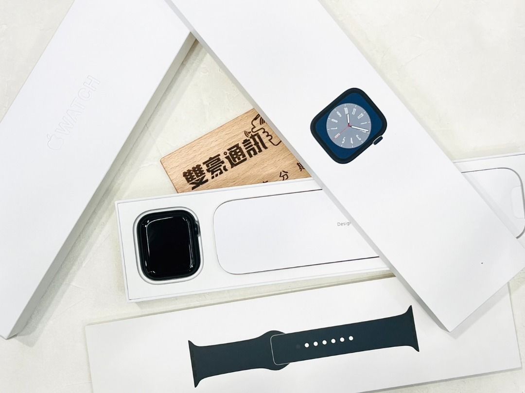 Apple Watch S8 45mm GPS 午夜 電池100% 客人使用不習慣 保固到2024/09/22 有盒裝 有配件