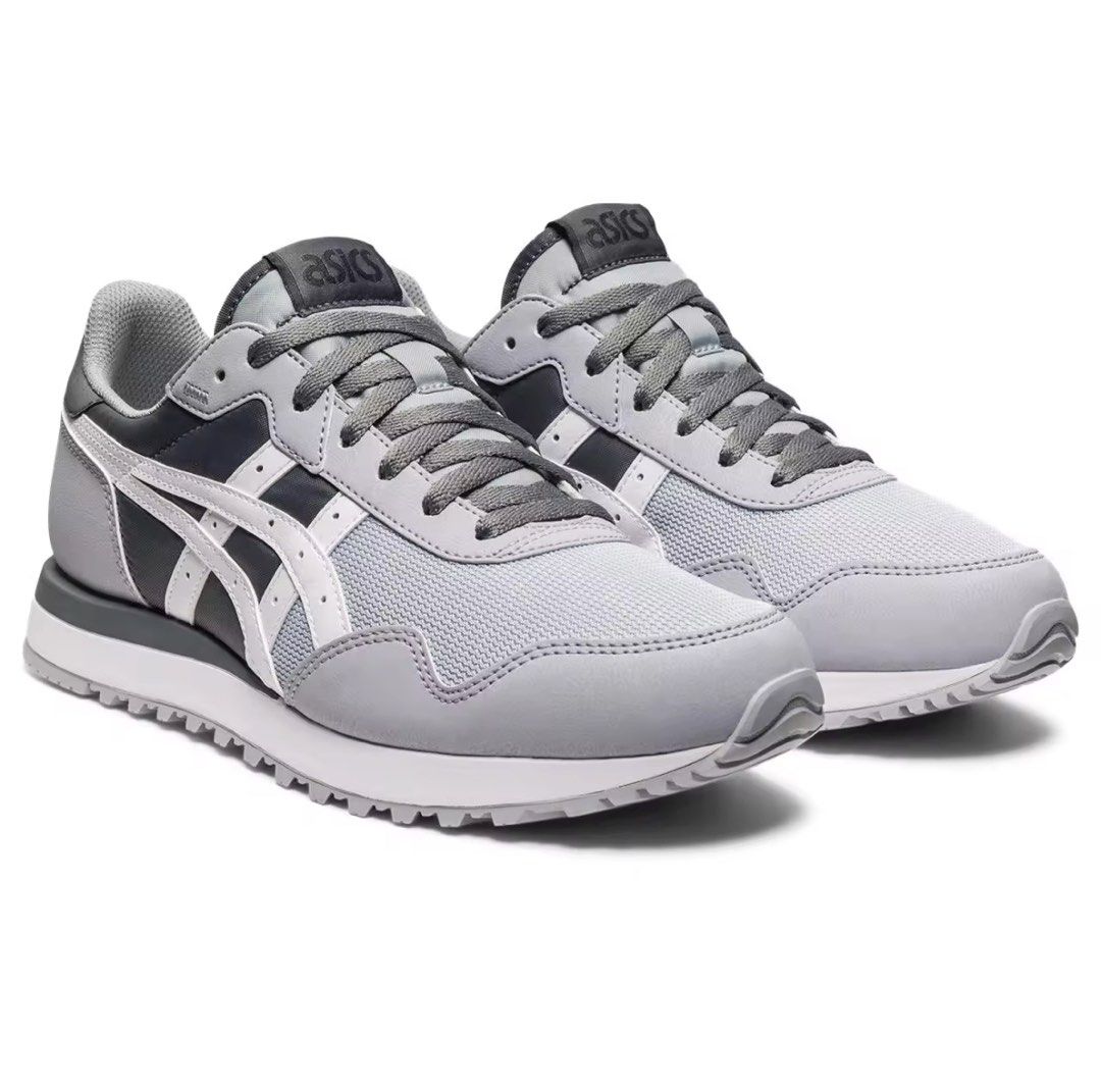 Mens grey asics trainers hotsell