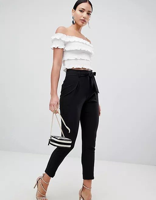 ASOS Lipsy tie front work pants Women s Fashion Bottoms Other