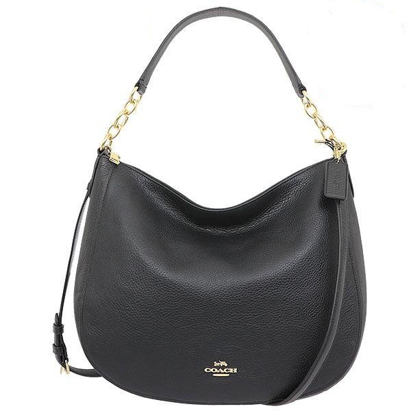 Authentic Coach Shoulder Bag Elle Hobo Crossbody Bag Black