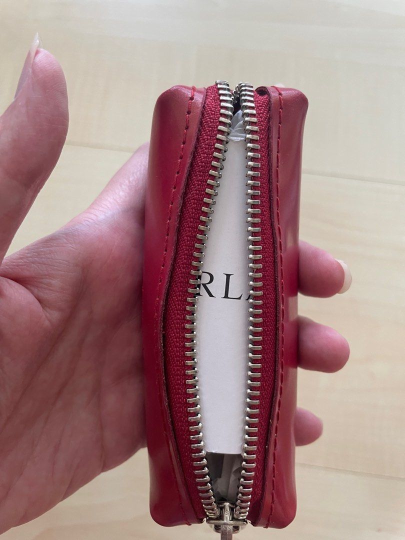 Authentic Furla leather key pouch brand new with authenticity card. Luxury Accessories on Carousell