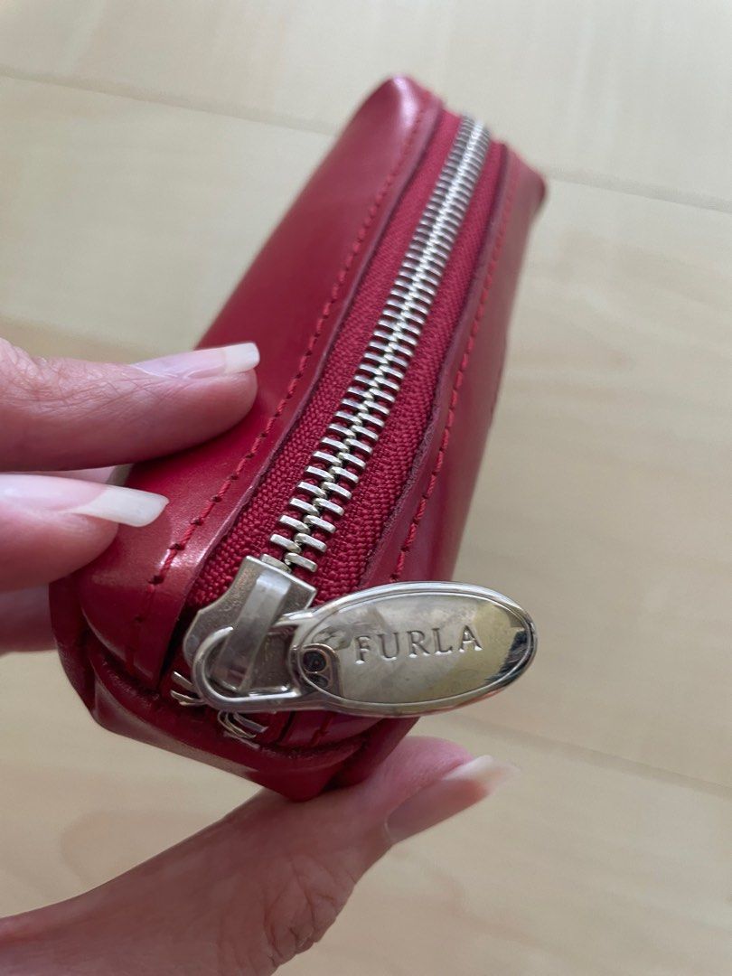 Authentic Furla leather key pouch brand new with authenticity card. Luxury Accessories on Carousell