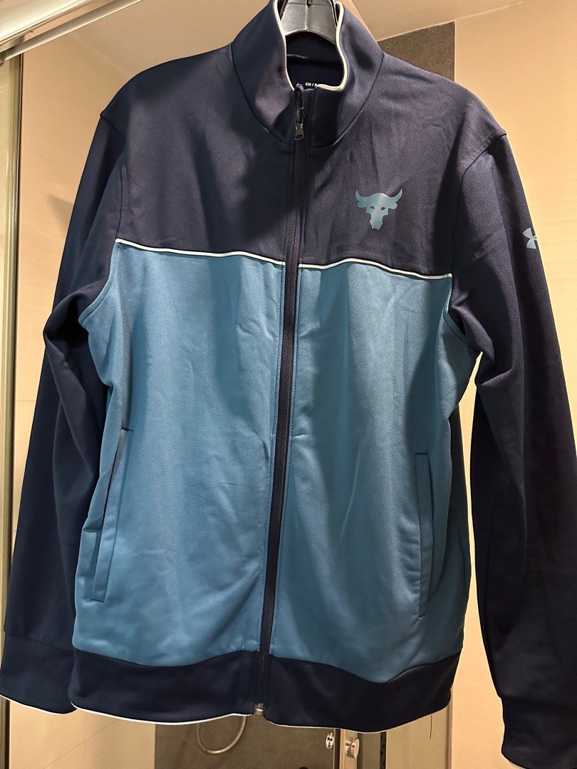Authentic Under Armour Project Rock Blue Jacket Size S Loose Fit, Men's  Fashion, Activewear on Carousell