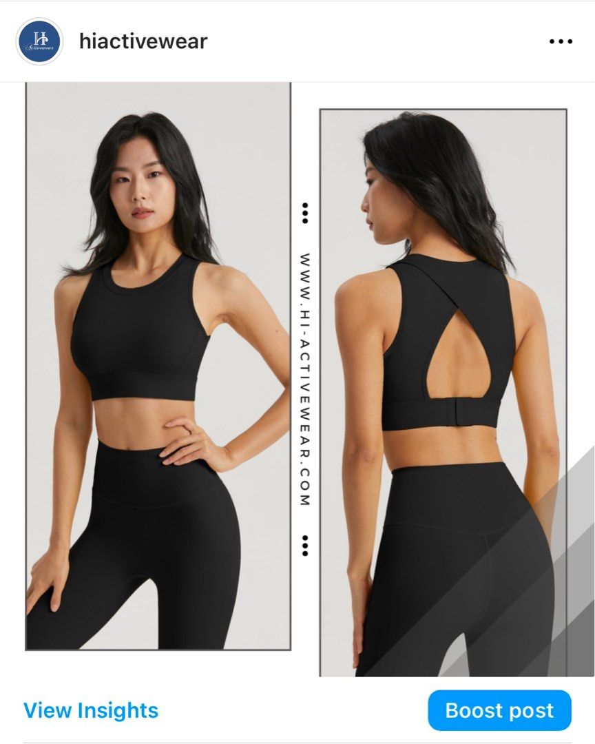 [IN STOCK] BACKLESS GYM YOGA TOP SPORTS BRA BUCKLE DESIGN