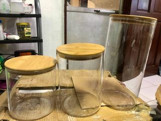 Bamboo Lid Glass Jars