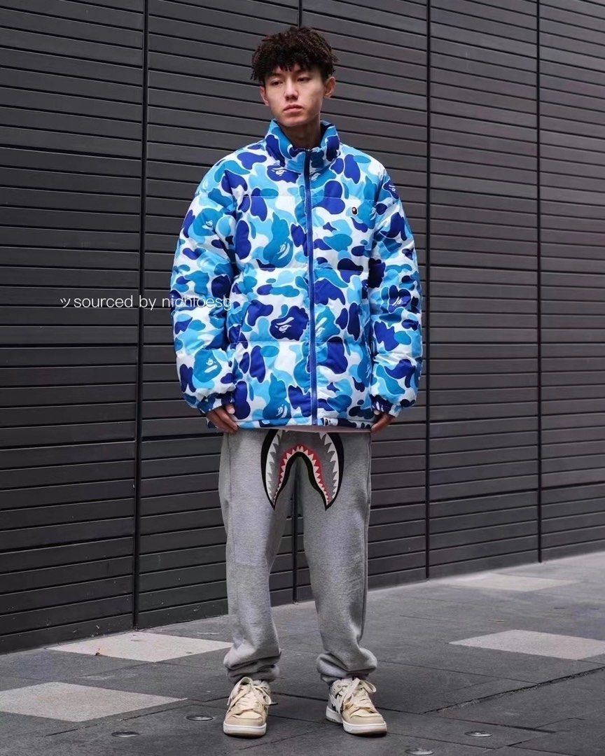 Camo reversible puffer jacket sales