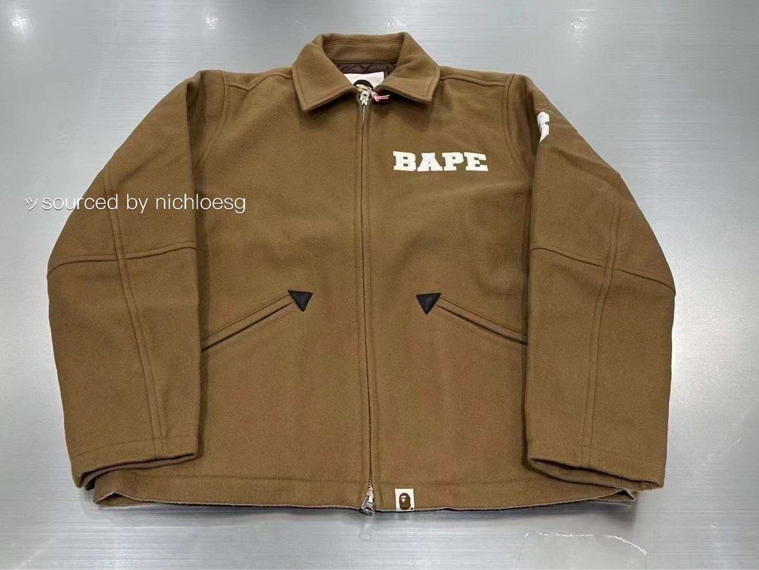 BAPE MELTON ZIP JACKET, Women's Fashion, Coats, Jackets and