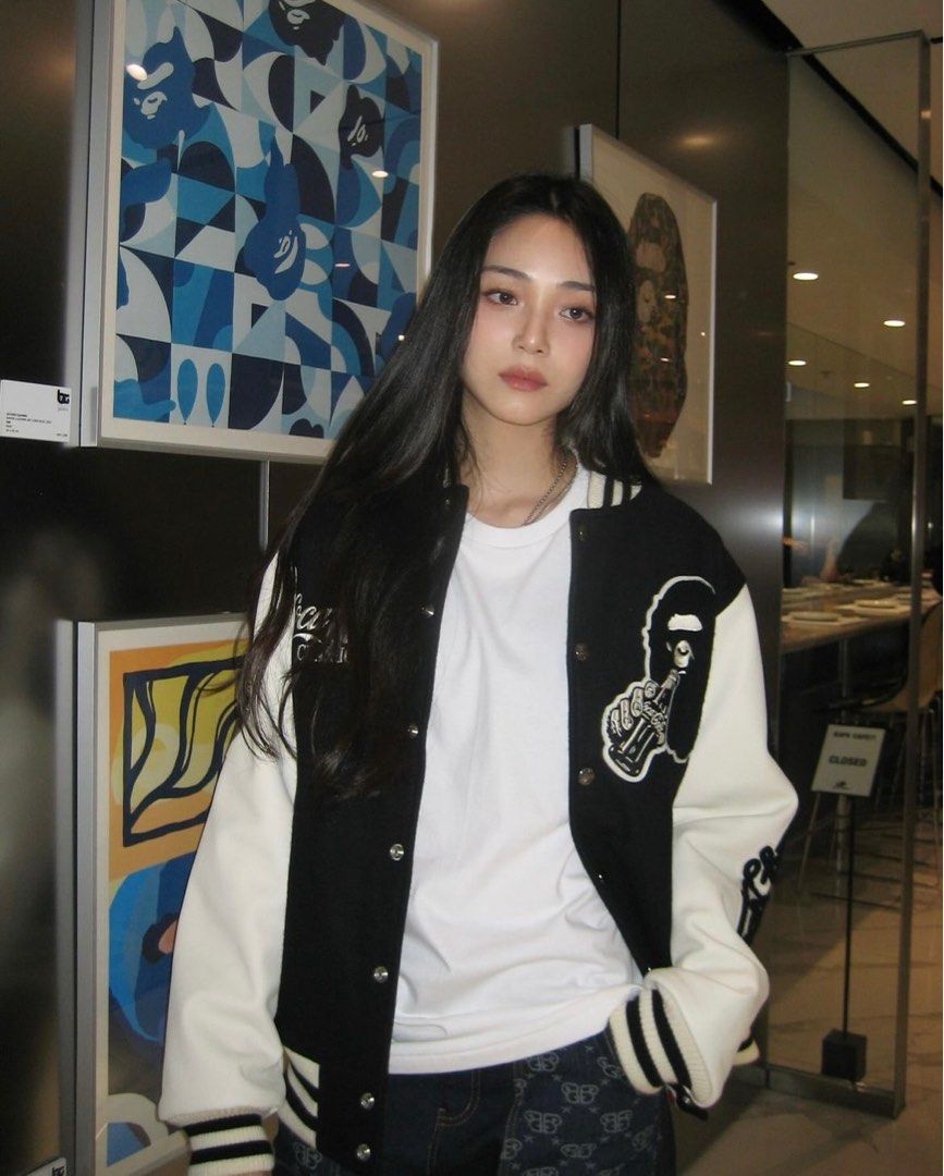 Coca cola fur varsity jacket top