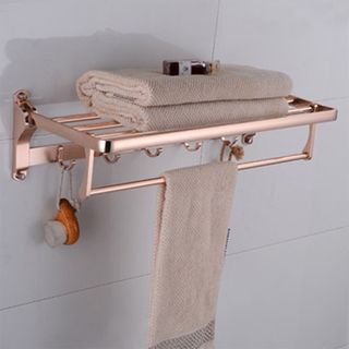 Bathroom Towel Rack Rose Gold