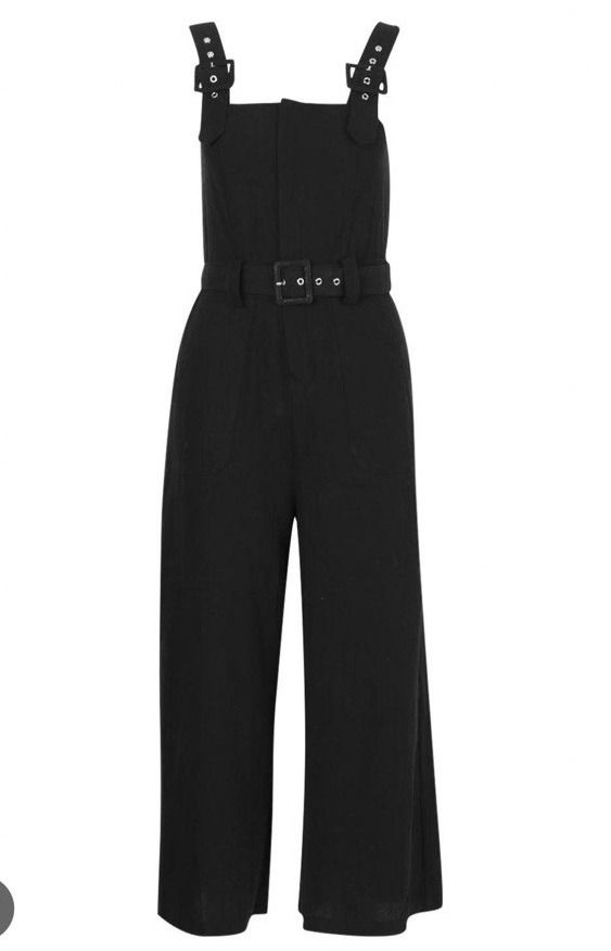 BELTED BUCKLE STRAP JUMPSUIT