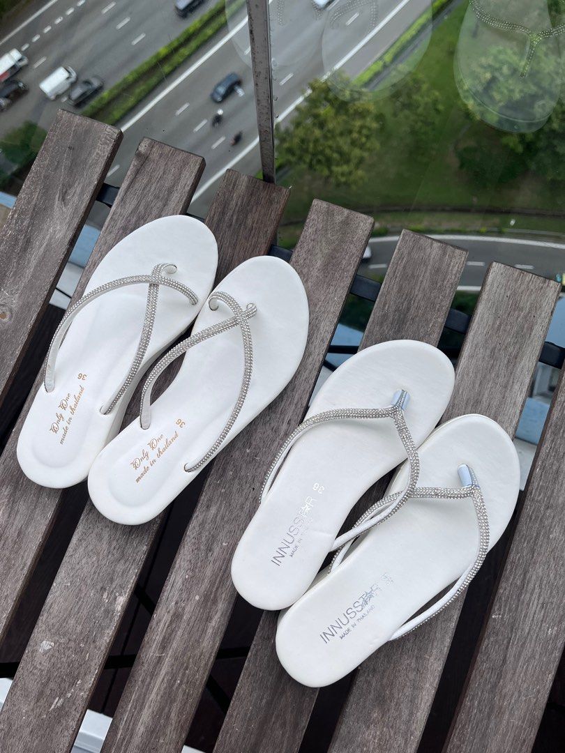 White platform flip hot sale flops wedding