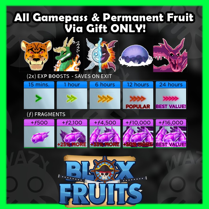 🔥 Blox Fruits, 🍎 Permanent Fruits