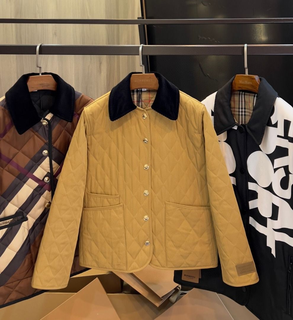 Mens burberry deals quilted jacket coat