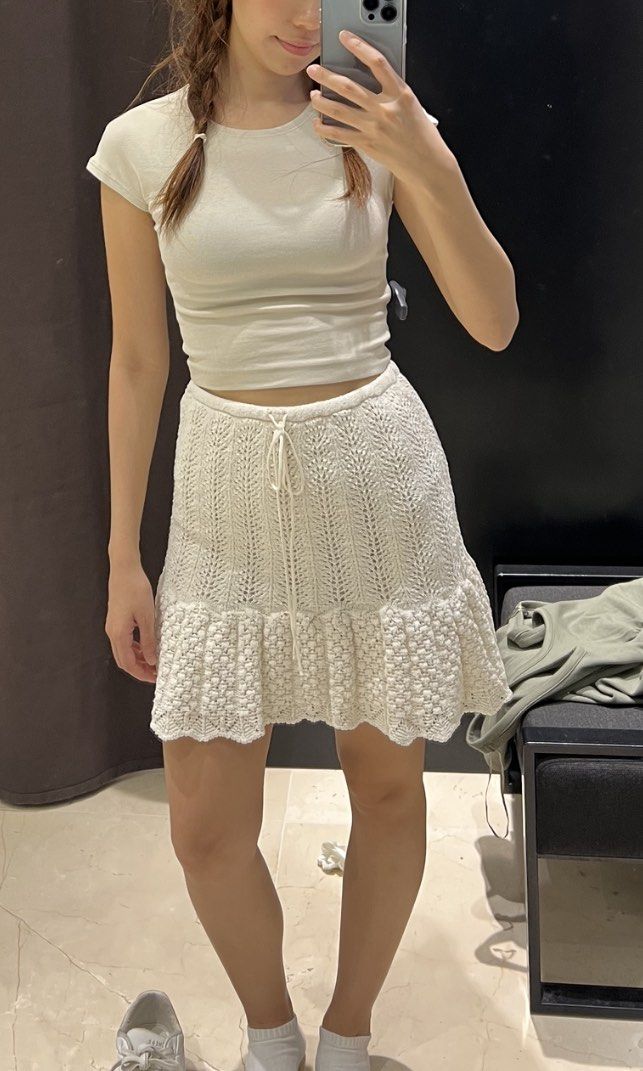Crochet skirt 2025 zara