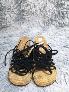 Brown Black Wooden Wedge