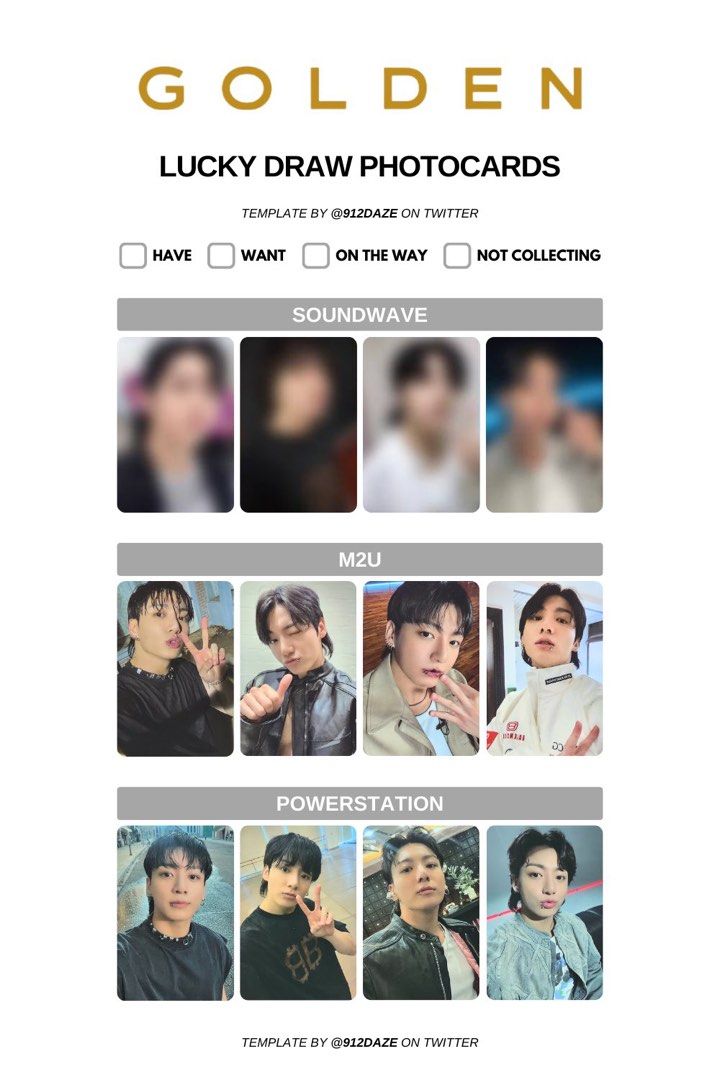 ジョングク GOLDEN KOREAN LUCKY DRAW ラキドロ BTS Jungkook Golden Lucky Draw pc, Hobbies & Toys, Collectibles