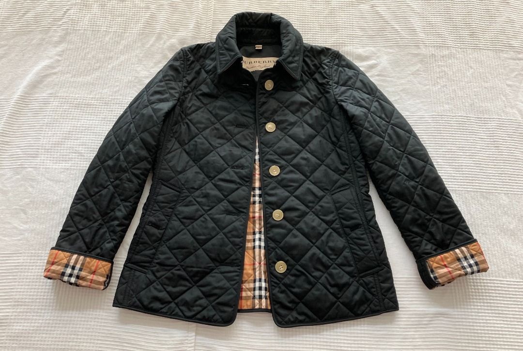 Burberry Quilted Jacket (Black), Luxury, Apparel on Carousell