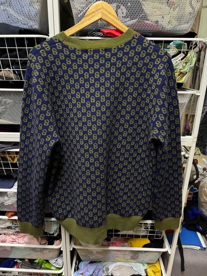 Buttonscarves Signature Monogram Sweater Avocado Size L Women s