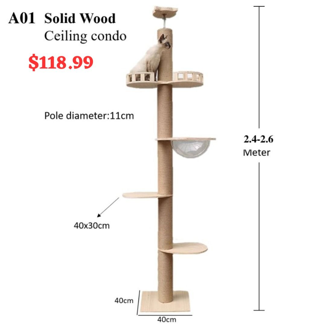 Diy floor to ceiling cat tree online