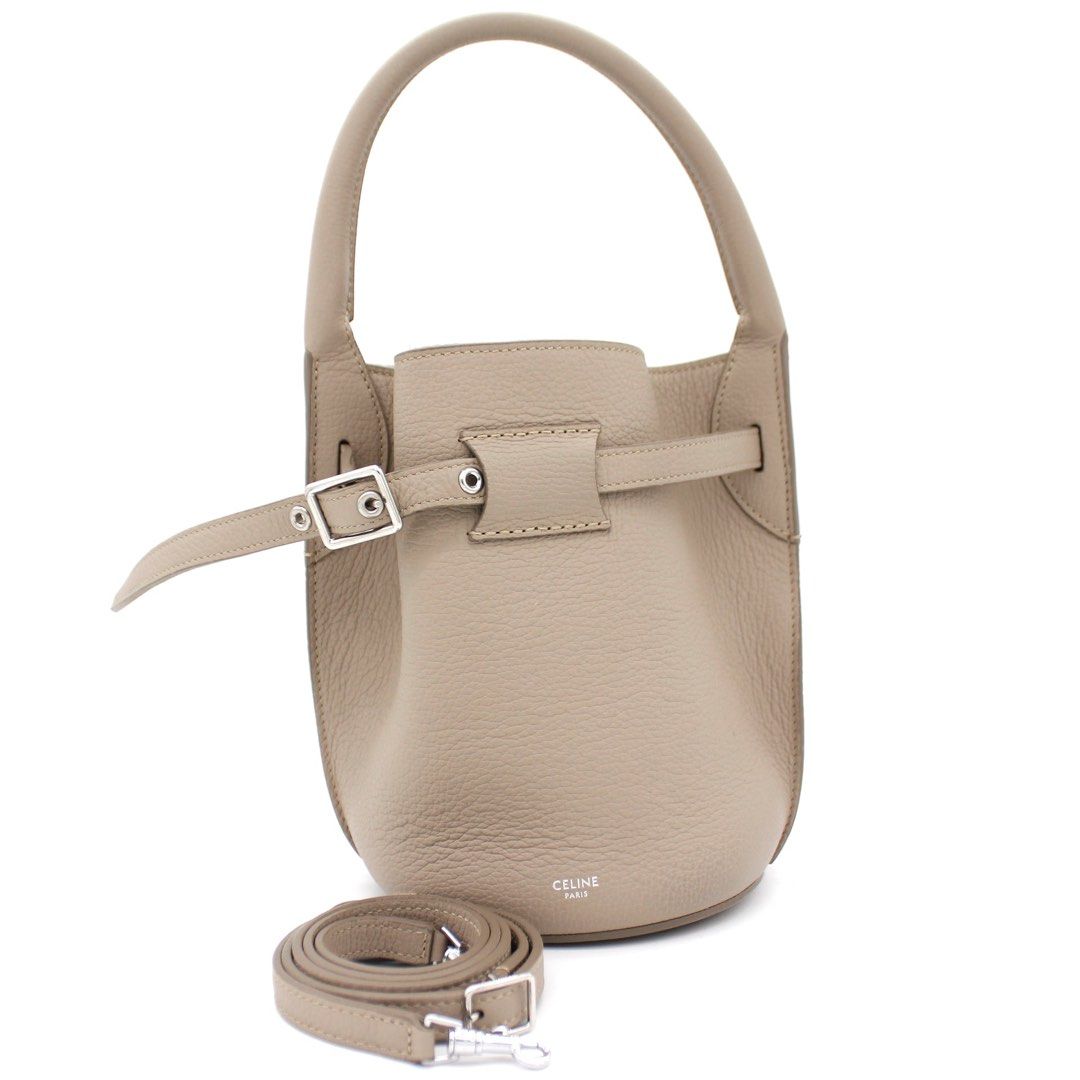 CELINE nano bucket bag calfskin grey Luxury Bags Wallets on