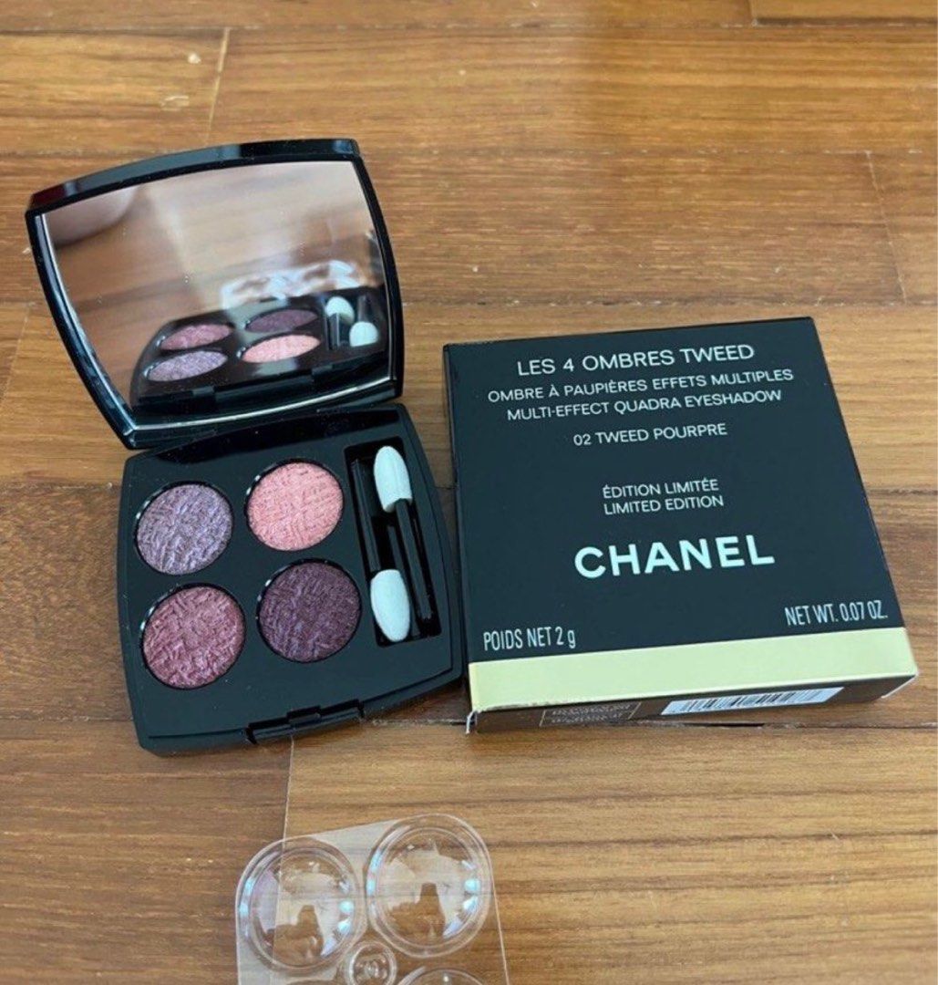 Chanel Beauty Les 4 Ombres Tweed Limited Edition- 02 Tweed Pourpre, Beauty  & Personal Care, Face, Makeup on Carousell