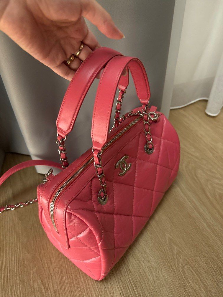Chanel Bowling Bag dark pink