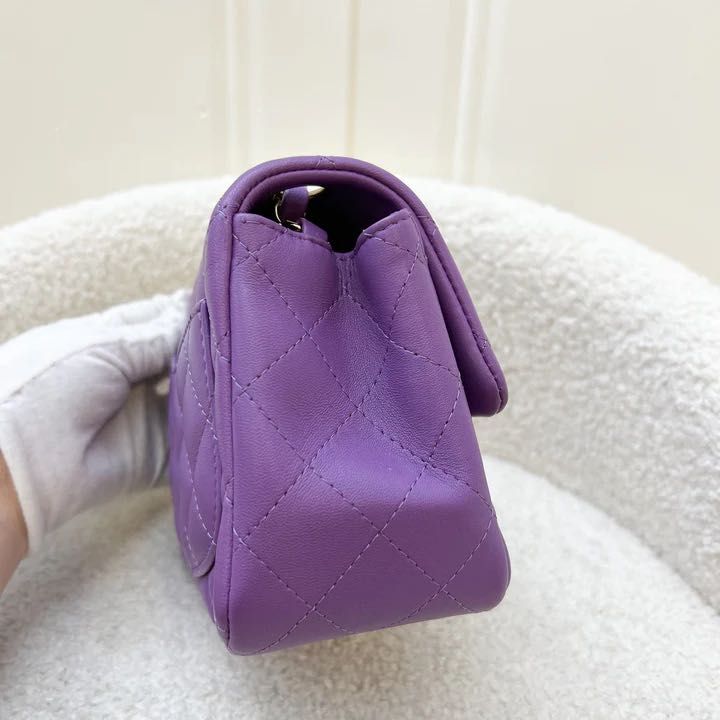 Purple chanel purse store
