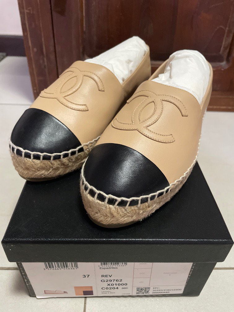 Chanel on sale espadrilles cream