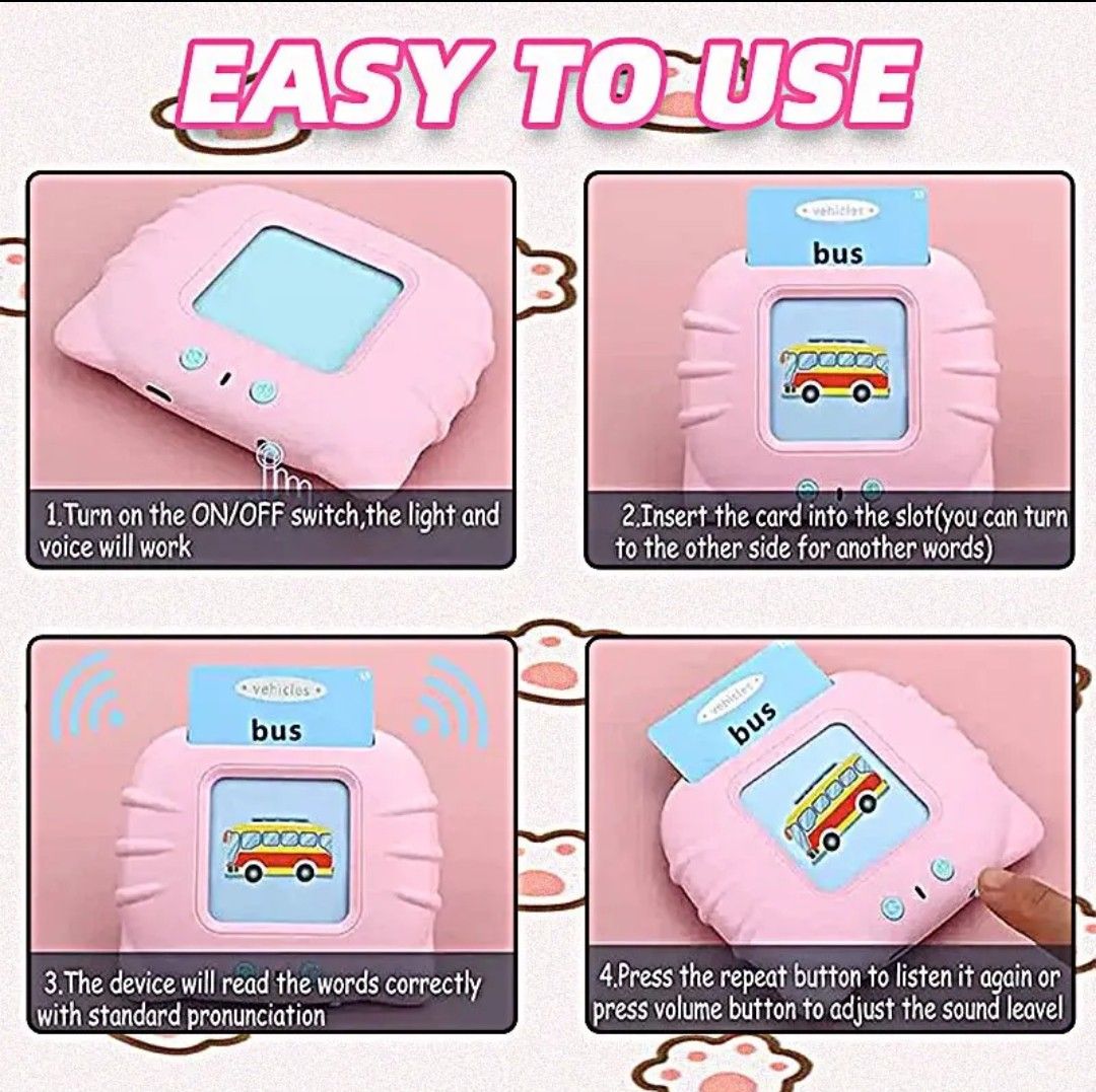 Children Bilingual FlashCards Learn English Chinese Sounds Words Early