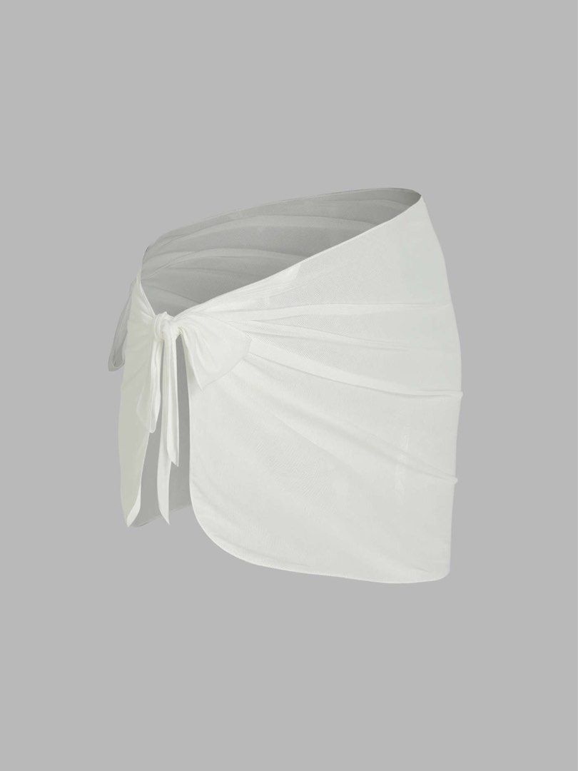 White mesh cover up shorts outlet
