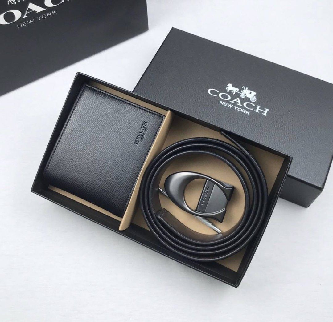 Coach mens wallet gift set on sale