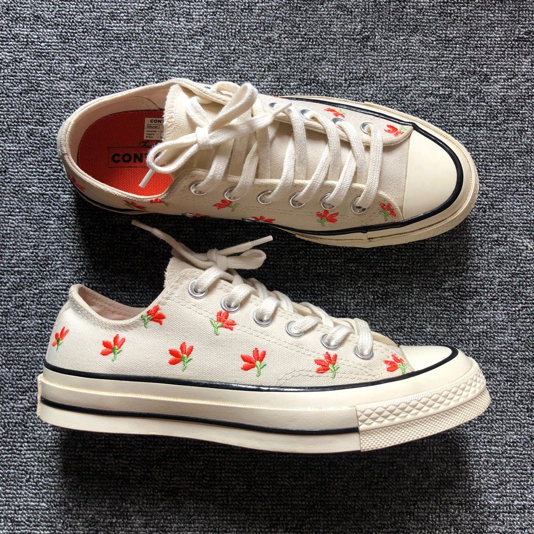 White floral converse on sale