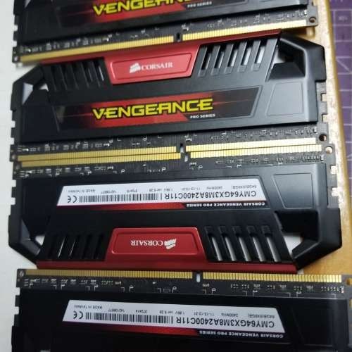 Corsair Vengeance Pro DDR3 2400Mhz, 4 X 8GB= 32G, 永久保, 台灣生產