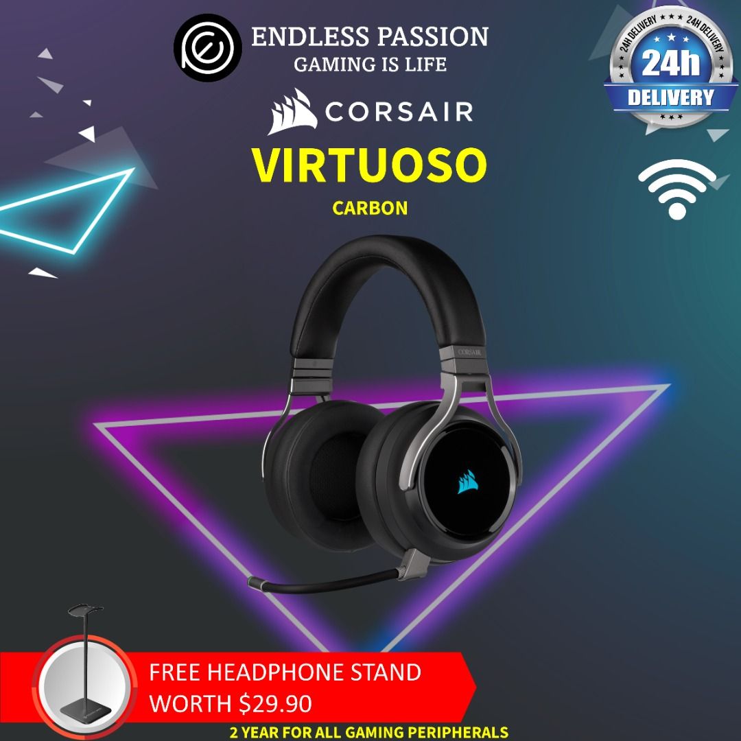 VIRTUOSO RGB WIRELESS High-Fidelity Gaming Headset — Pearl