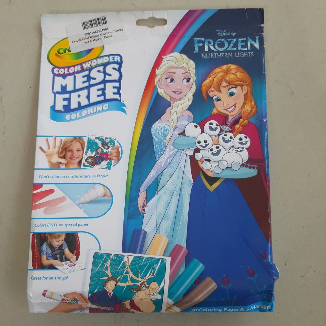 CRAYOLA Frozen mess free coloring book magic marker activity book, Buku ...