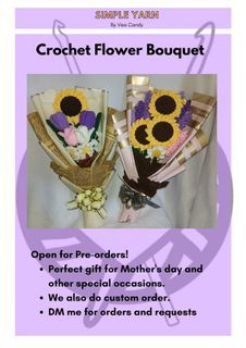 Crochet flower bouquet (customized)