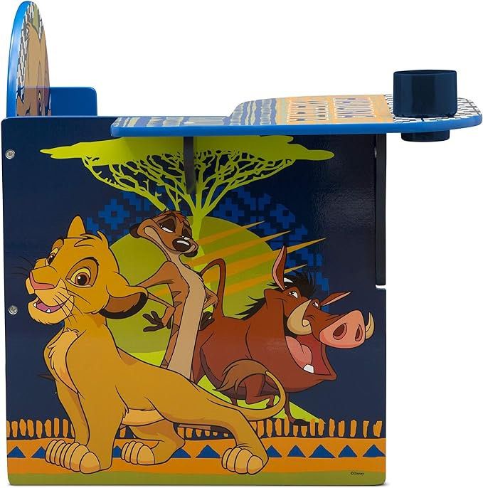 Delta Children Lion King Chair Desk with Storage Bin, Babies & Kids