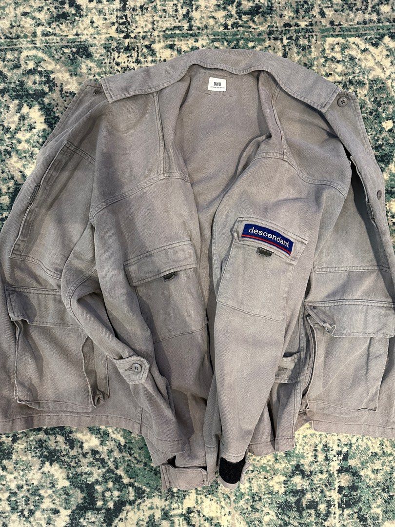 Descendant 20AW DWU Twill Jacket Grey Sz 2, 男裝, 外套及戶外衣服