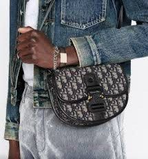 Dior - Mini Roller Bag with Strap Beige and Black Dior Oblique Jacquard and Black Grained Calfskin - Men