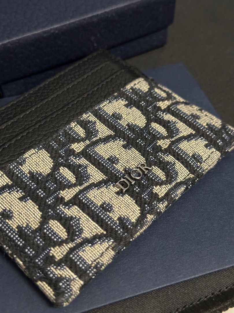 Dior Oblique Jacquard Card holder Original with receipt